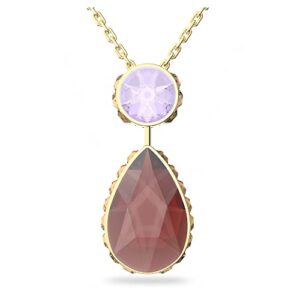 SWAROVSKI Orbita necklace, Drop cut crystal, Multicolored, Gold-tone Finish