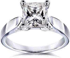 vinson princess 1.70 ct moissanite solitaire peg head cathedral engagement silver ring (5.5)