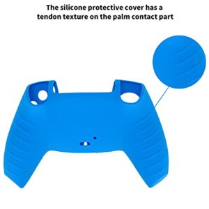 Controller Grip Cover, Removeable Silicone Sleeve Comfort for PS5(Blue)