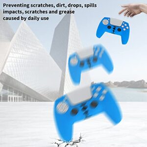 Controller Grip Cover, Removeable Silicone Sleeve Comfort for PS5(Blue)