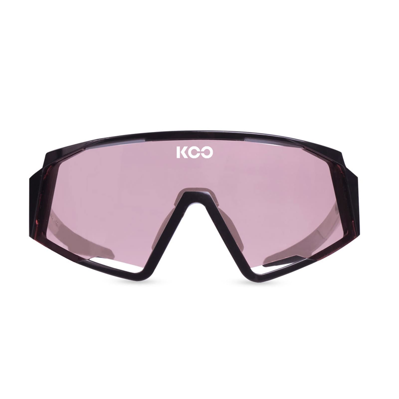 KOO Spectro Sunglasses I Performance Eyewear for Road, Triathlete & Cyclocross Sports - Black L.Photochromic Pink