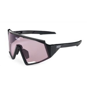 KOO Spectro Sunglasses I Performance Eyewear for Road, Triathlete & Cyclocross Sports - Black L.Photochromic Pink