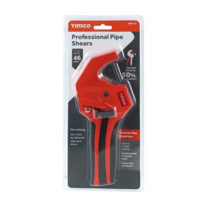 TIMCO Pipe Shears - Hard Wearing - Fast Cutting V-Shaped Blade - Excellent for Use on Plastic Pipe - 0-46mm