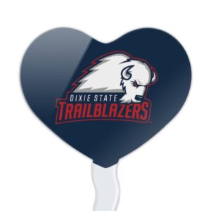 Dixie State Primary Logo Heart Love Cupcake Picks Toppers Decoration Set of 6