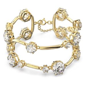 swarovski constella bangle, white, gold-tone finish