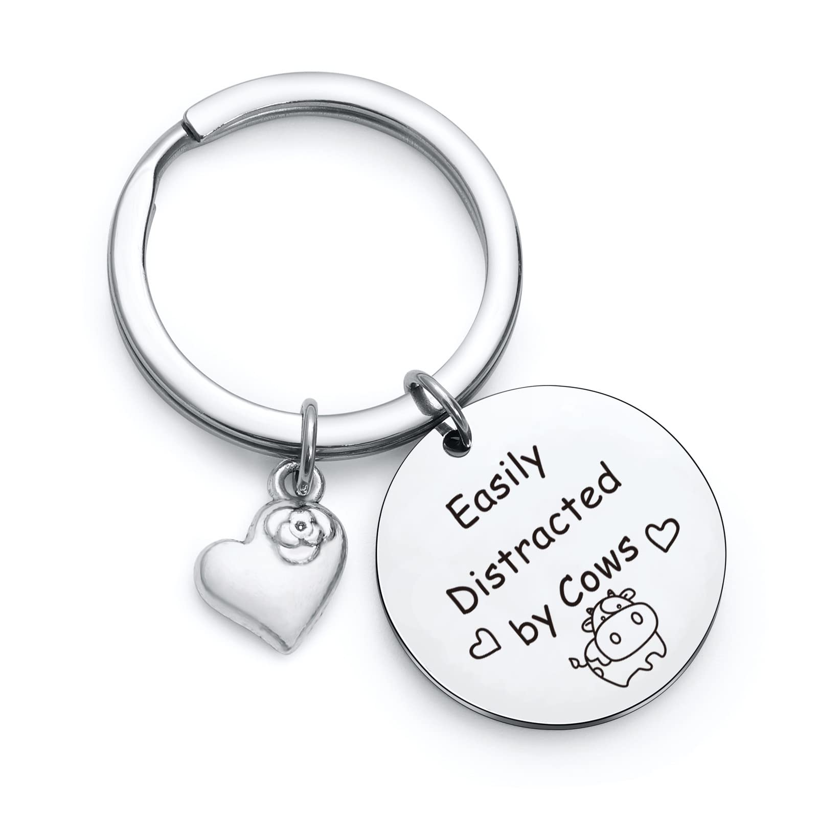 NOTHERS RSZOTW Cow Lover Gift Crazy Cow Lady Gift Cow Expert Gift Cow Whisperer Keychain Cow Themed Gift Cow Farmer Gift Cow Farmer Jewelry Cow Mom Jewelry Cow Themed Keychain