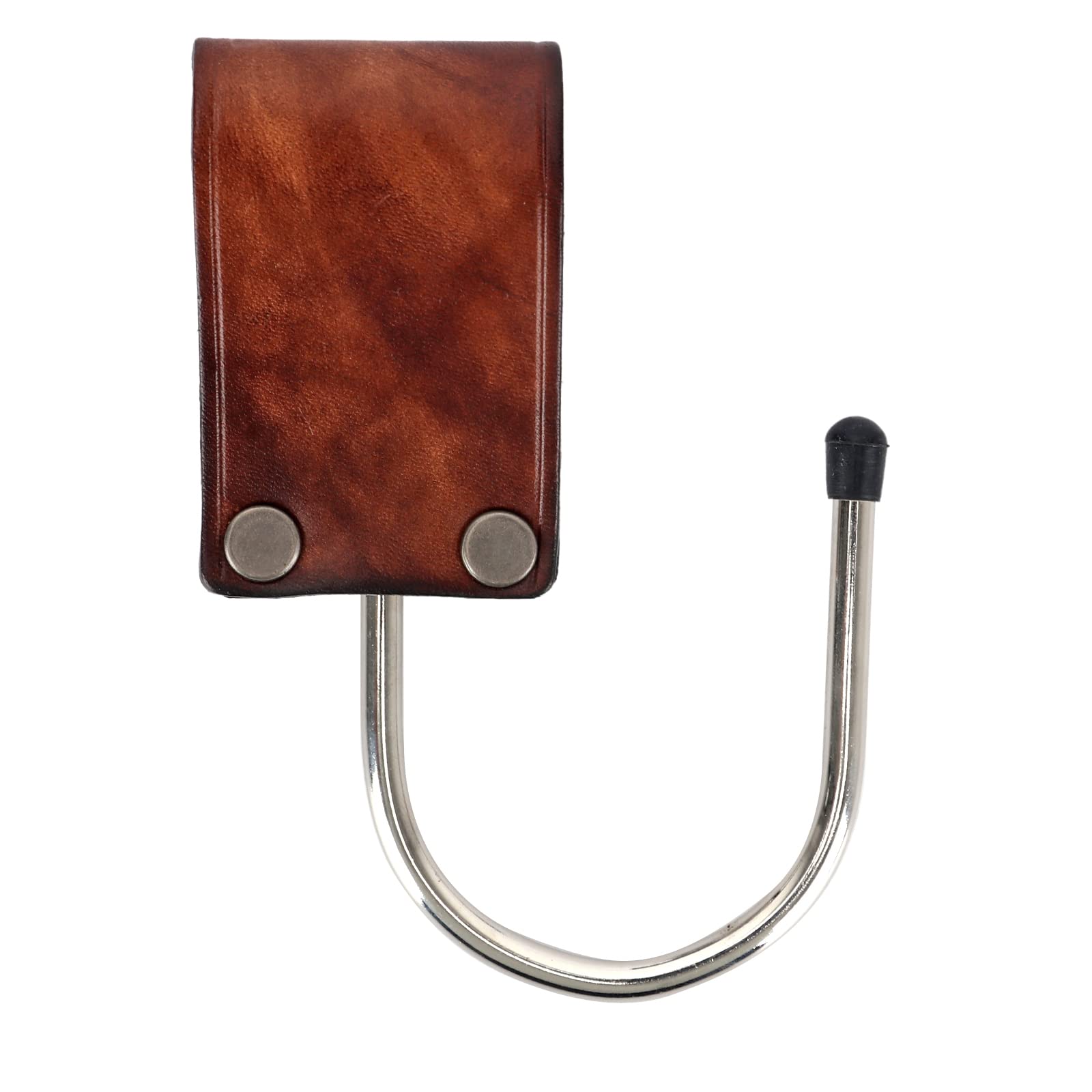 Tourbn TOURBON Vintage Leather Tool Holder Drill Hook ( Pack of 2 Pieces ) - Brown (Brown), Medium