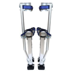 findmall 18-30 inch drywall stilts grade adjustable aluminum tool stilt for painting or cleaning - silver