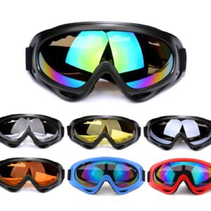 ARMADIO Ski Goggles, Motorcycle Goggles, Snowboard Goggles Anti-UV Anti-Scratch Dustproof Safety Goggles for Men Women Kids- 7PACK (7PACK X400)