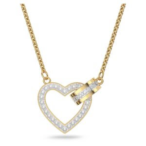 swarovski lovely necklace, heart, white, gold-tone finish