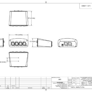 Enttec D-Split 70579 DMX 4 Port Isolated Splitter / Isolator (5-Pin)