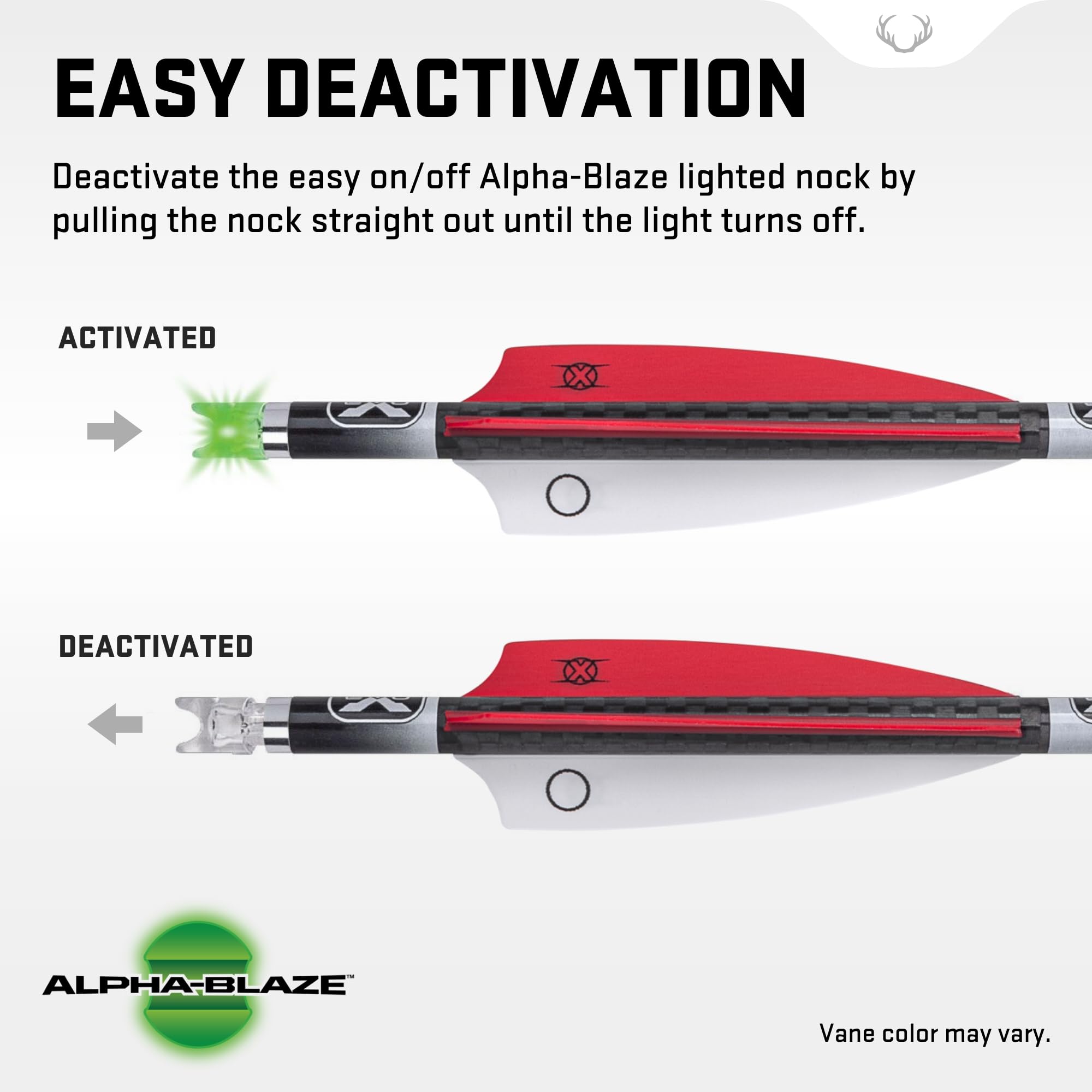 TenPoint EVO-X Lighted CenterPunch - 20" Carbon Crossbow Arrows, Pack of 3 - with Alpha-Blaze System, Alpha-Nock HP & HP Aluminum Bushing