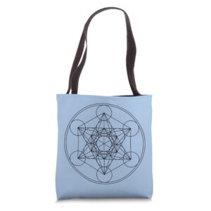 sacred geometry symbol yoga spirituality math metatron zen tote bag