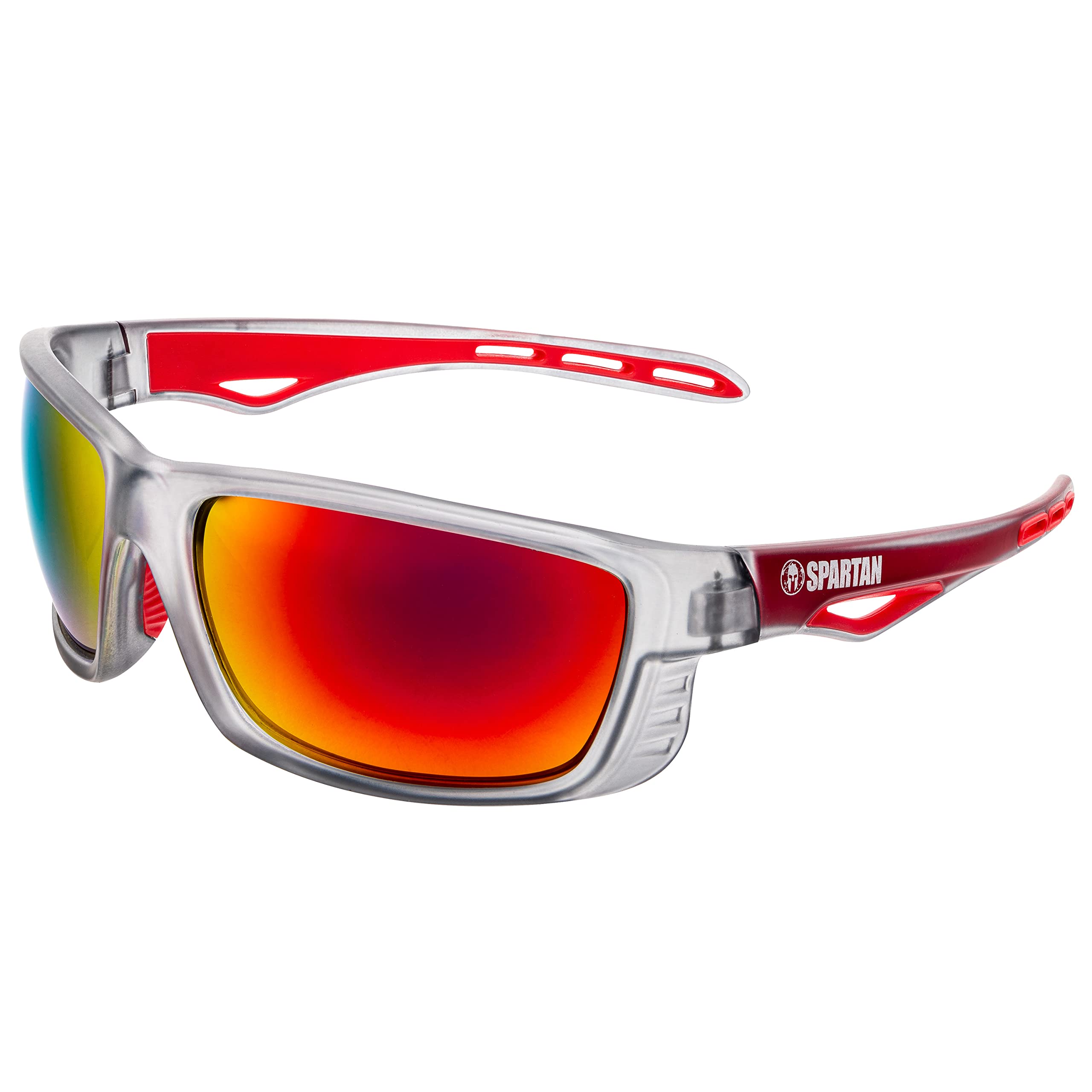 Franklin Sports 90544S75 Spartan Sunglasses 1417 Gry/RD, Gray/Red, One Size