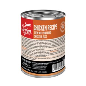 ORIJEN Chicken Recipe Stew with Shredded Chicken and Eggs Wet Dog Food, WholePrey Ingredients, 12.8oz (Case of 12)