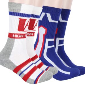 My Hero Academia Socks UA High Design 2 Pack Athletic Adult Crew Socks