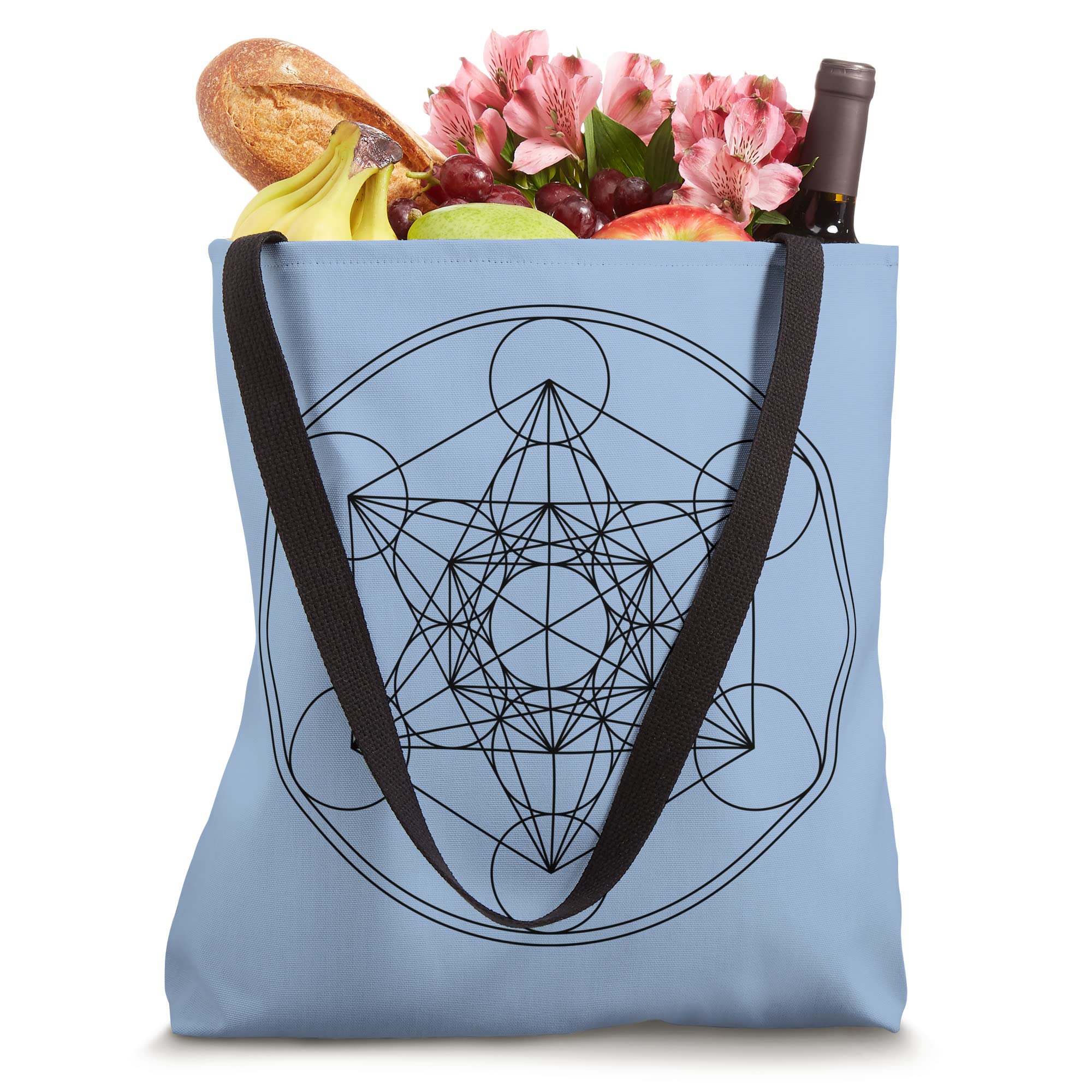 Sacred Geometry Symbol Yoga Spirituality Math Metatron Zen Tote Bag