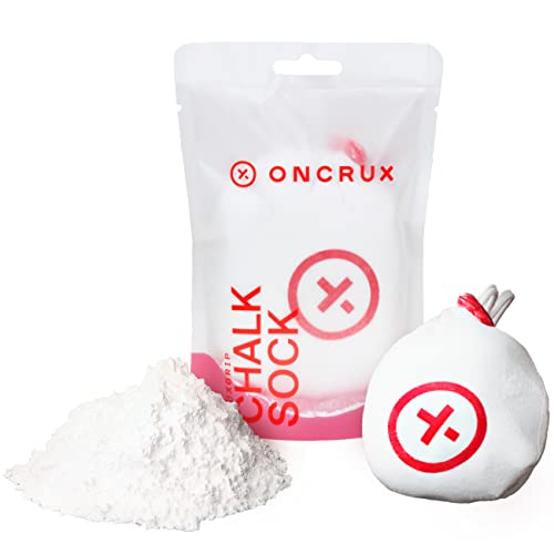 ONCRUX Chalk Sock 2 oz - Premium Refillable Chalk Ball - Made in USA - Performance Grade Grip Enhancer for Weightlifting, Rock Climbing, Gymnastics, Disc Golf and More