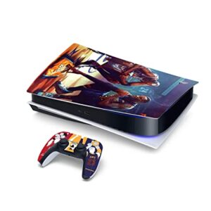 PEYANZ Skin Compatible with P.S.5 Console(Disk Edition) and Controllers Vinyl Sticker, Durable, Scratch Resistant, Bubble-Free