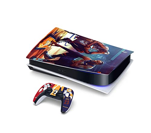 PEYANZ Skin Compatible with P.S.5 Console(Disk Edition) and Controllers Vinyl Sticker, Durable, Scratch Resistant, Bubble-Free