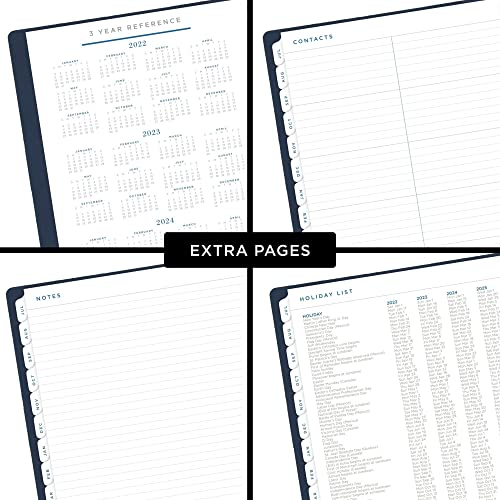 AT-A-GLANCE 2022-2023 Planner, Weekly & Monthly Academic, 8-1/2" x 11", Large, Signature Collection, Navy (YP905A20)