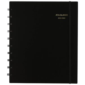 at-a-glance 2022-2023 planner, weekly & monthly academic appointment book, 9" x 11", large, move-a-page, black (70957e05)