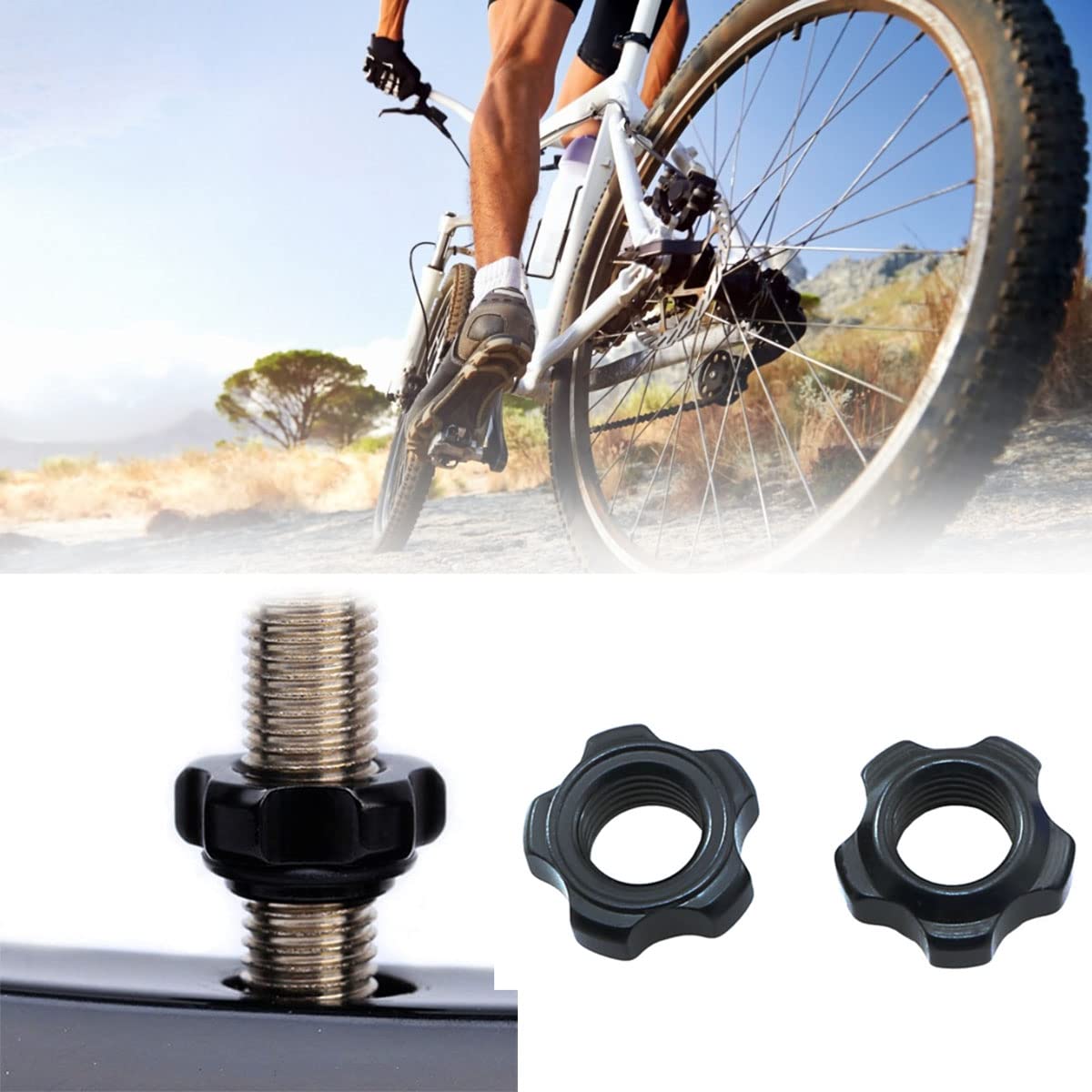 ZYAMY 5pcs Risk-Valve Nut for Mountain and Road Bike, Presta Valve Protection Covers Vacuum Tire Nozzle Lock Accessories