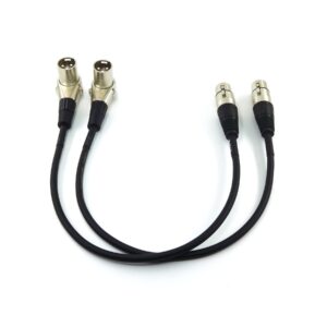 WJSTN Right-Angle Male XLR to Straight Female XLR, XLR Adapter Cable 2Pack