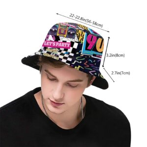 Fashion Retro 80s 90s Icons Bucket Hat Funny Summer Unisex Print Bucket Hat