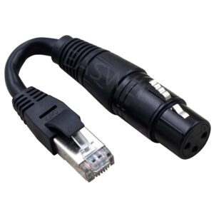 DMX Cable Adapter RJ45 to XLR 3 Pin Female Cable