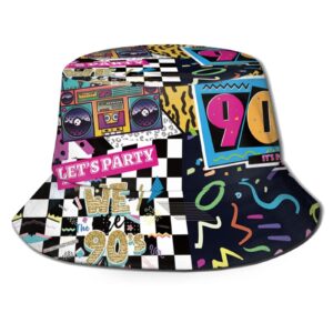 fashion retro 80s 90s icons bucket hat funny summer unisex print bucket hat