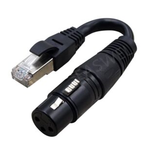 dmx cable adapter rj45 to xlr 3 pin female cable