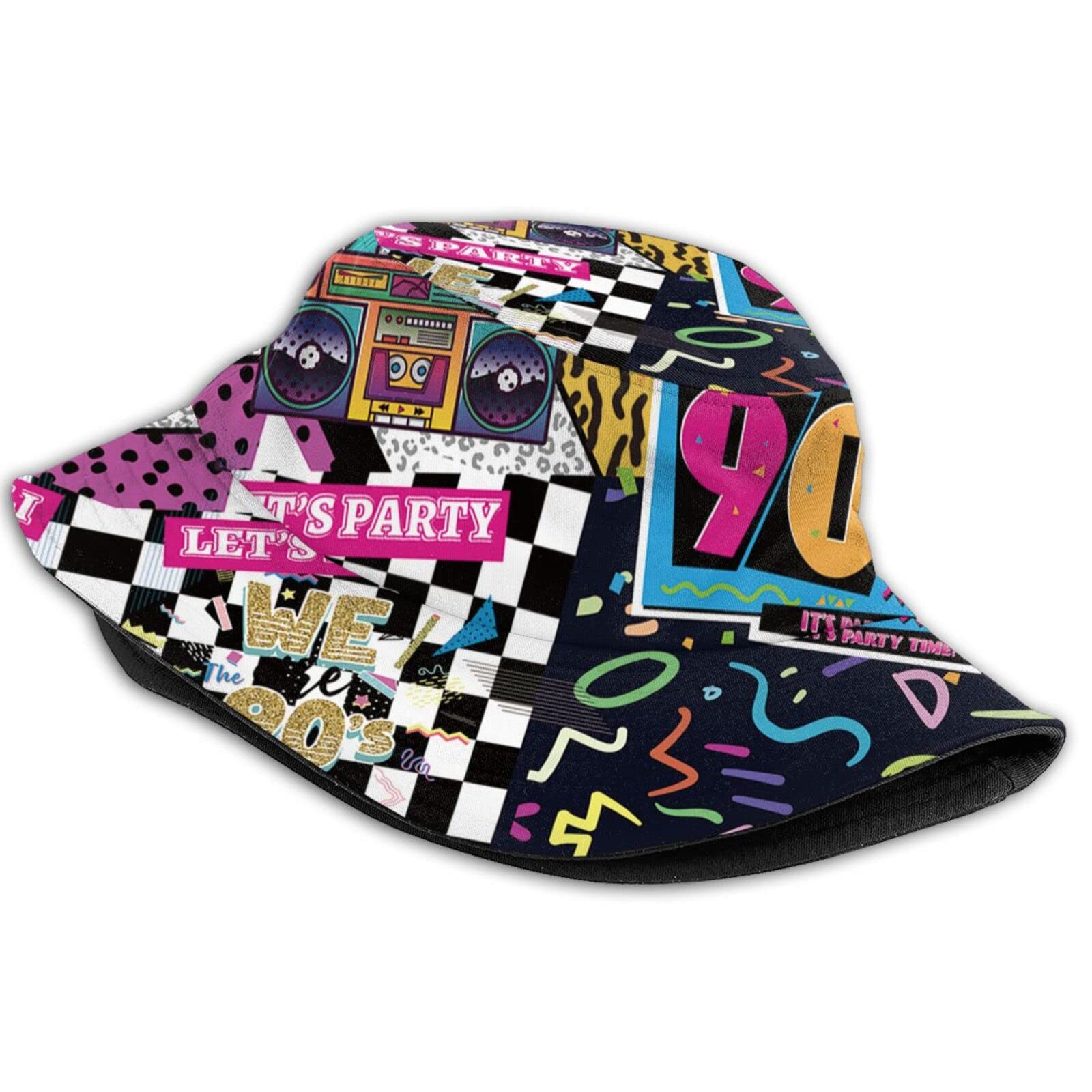 Fashion Retro 80s 90s Icons Bucket Hat Funny Summer Unisex Print Bucket Hat