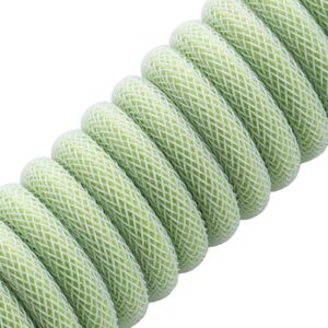 CableMod Classic Coiled Keyboard Cable (Lime Sorbet, USB A to USB Type C, 150cm)