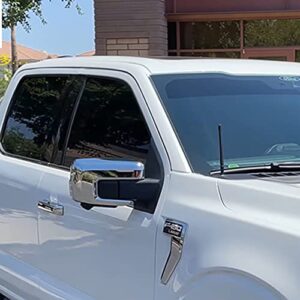 Beautost Fit for Ford F-150 2021 2022 2023 2024 F150 Rear View Mirror Side Molding Guard Cover Trims ABS (Chrome)