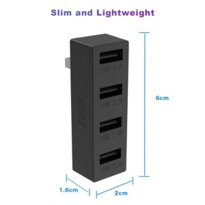 JZW-Shop 4 Ports USB Hub 2.0 for Xbox Series X/S, High Speed USB Hub Splitter Expansion Adapter Compatible with Xbox Series X/S Console