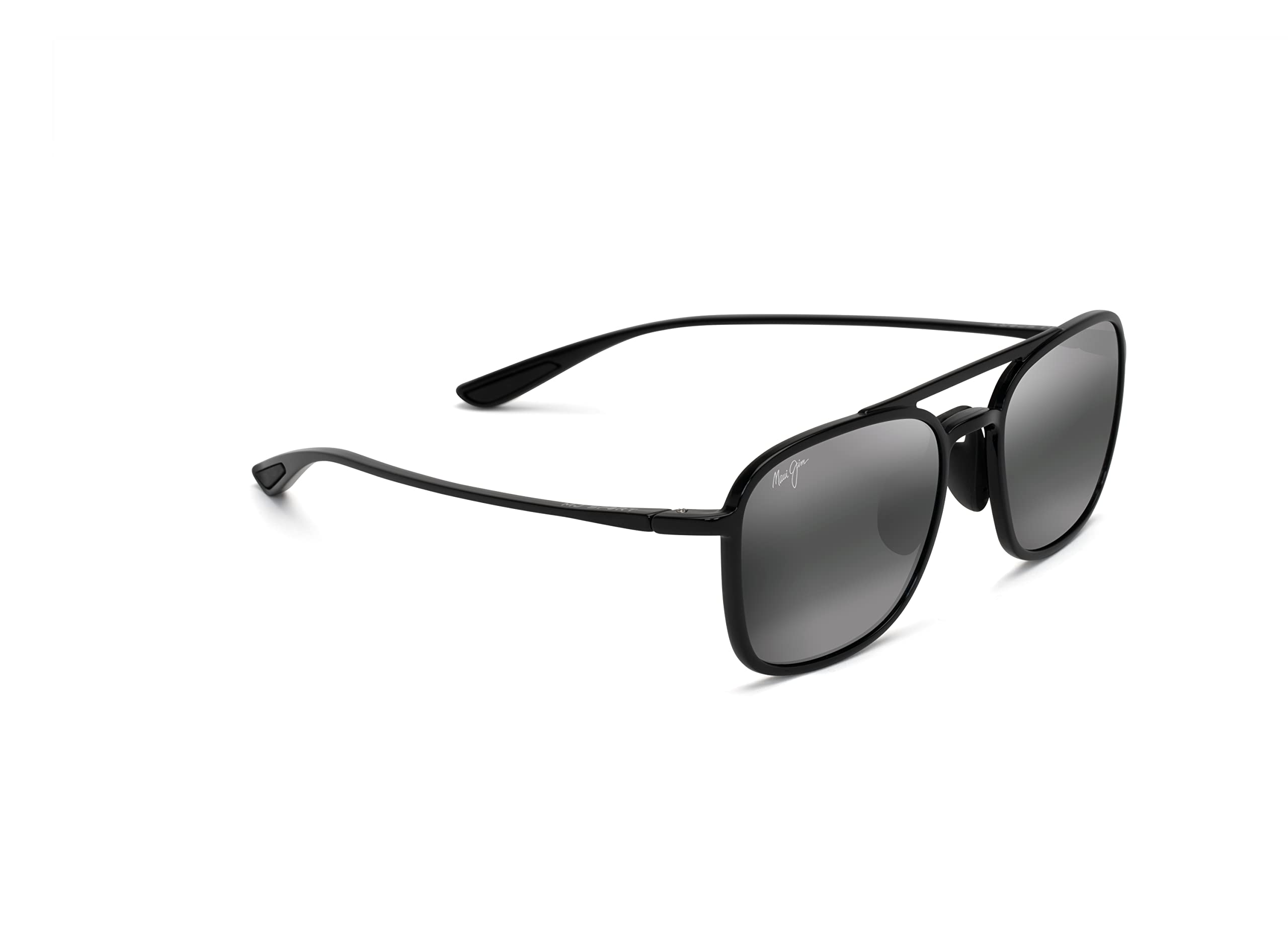 Maui Jim Men's and Women's Keokea Polarized Aviator Sunglasses, Black/Neutral Grey, Medium