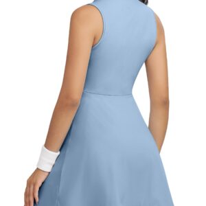 Fengbay Tennis Dress for Women,Golf Dress with Built in Shorts with 4 Pockets for Sleeveless Athletic Workout Dress