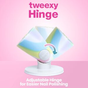 tweexy Hinge Untippable Nail Polish Bottle Holder | Anti-Spill Nail Polish Holder Stand, Tilted, IntelliStick Airlock Suction | Fingernail Painting, Nail Art Tools | Nail Polish Accessories (Unicorn)