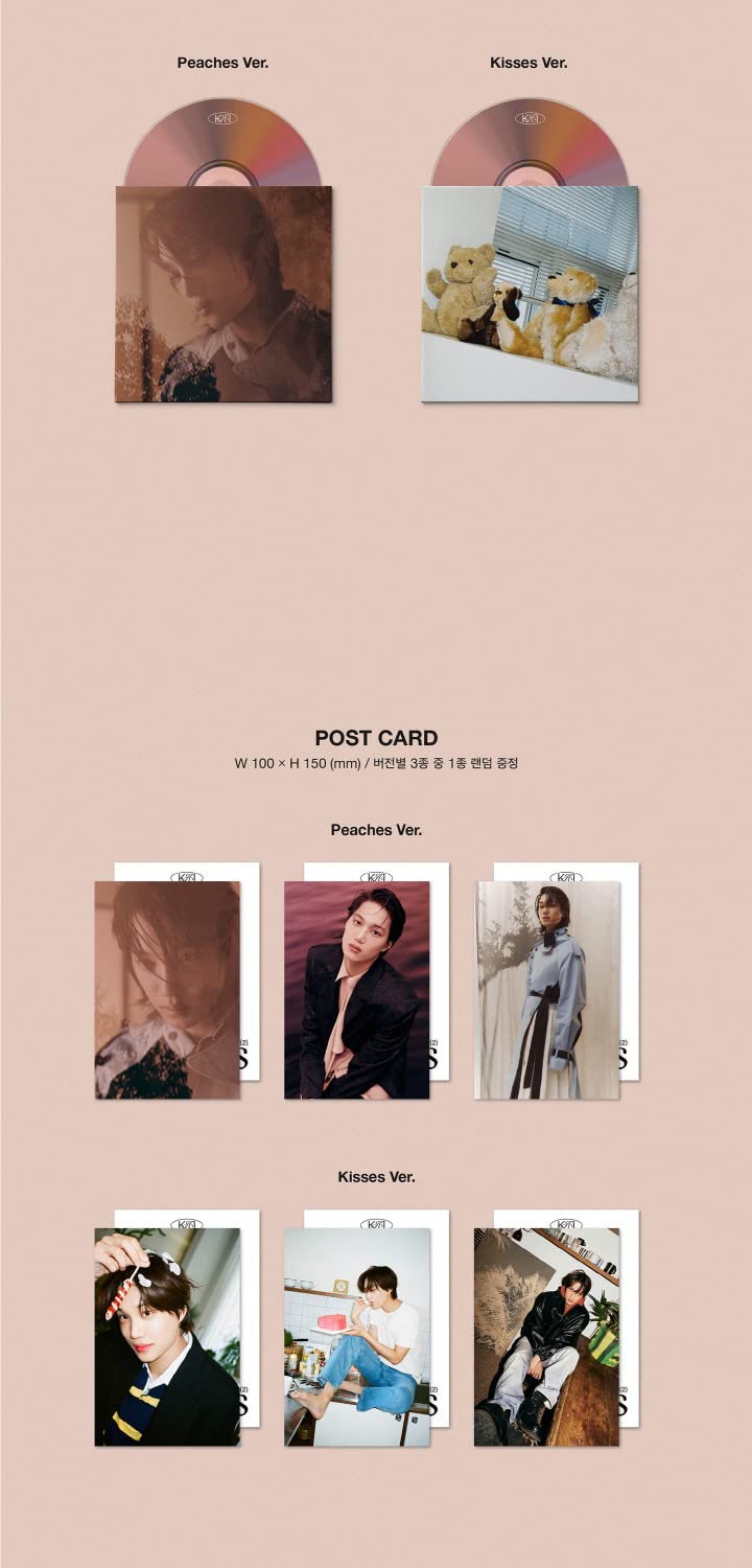 EXO Kai Peaches 2nd Mini Album Contents+Poster+Message Photo Card Set+Tracking Kpop Sealed (PHOTOBOOK B)