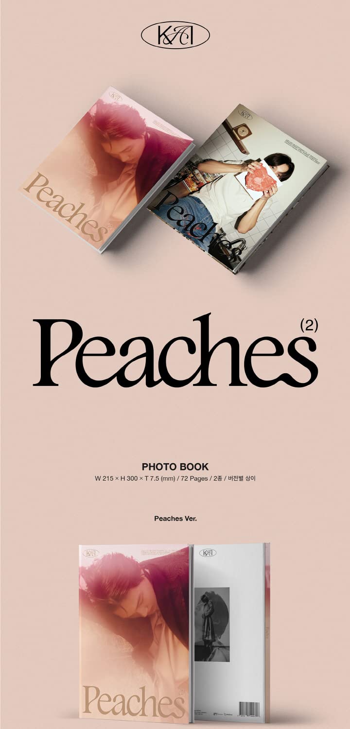 EXO Kai Peaches 2nd Mini Album Contents+Poster+Message Photo Card Set+Tracking Kpop Sealed (PHOTOBOOK B)