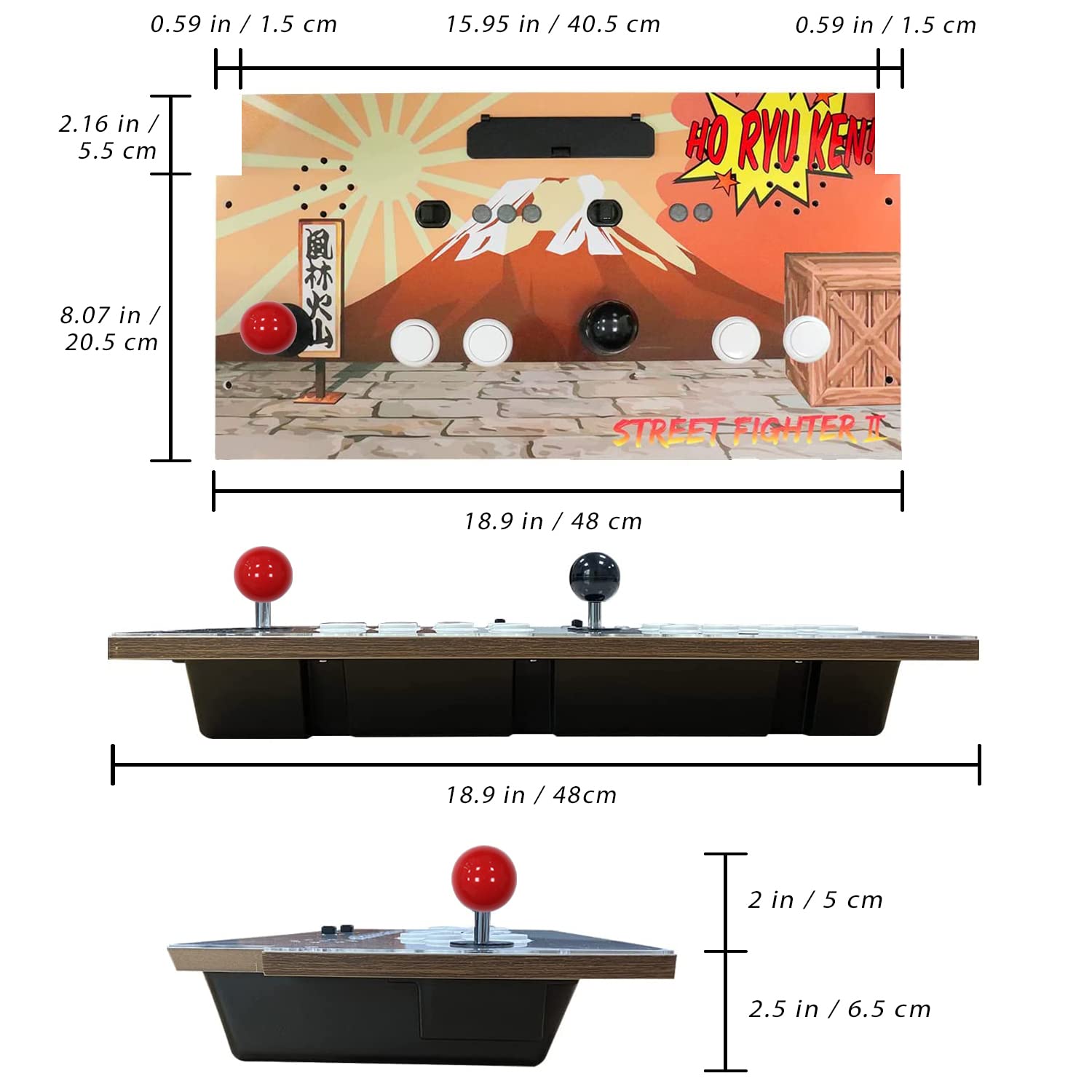 NES Fighting Stick for Arcade1Up Cabinet, Play Classic NES Games on the Cabinet, Plug your NES Cartridge and Play, Work as a NES console, Modded Joysticks Specially Designed for Arcade1Up