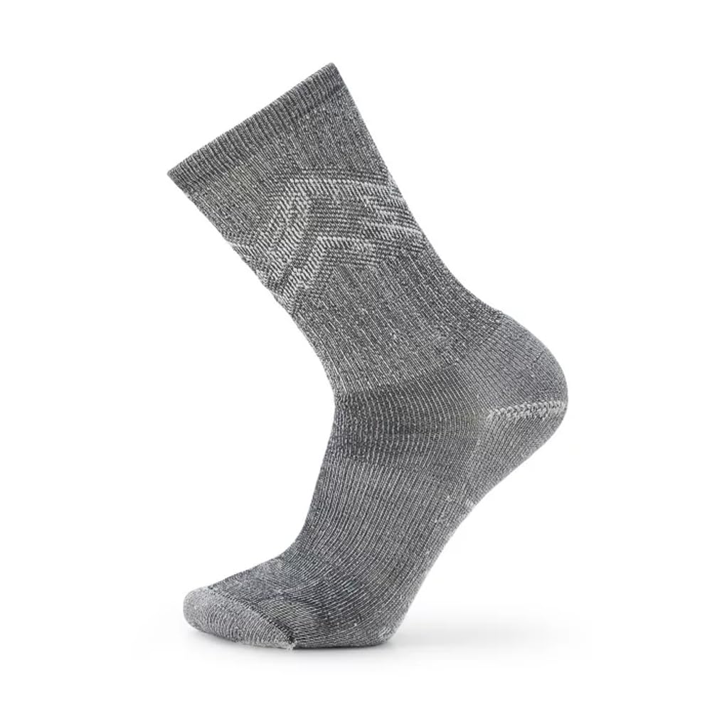 Smartwool Men's Hike Classic Edition Light Cushion Mountain Pattern Crew Socks, Black, X-Large