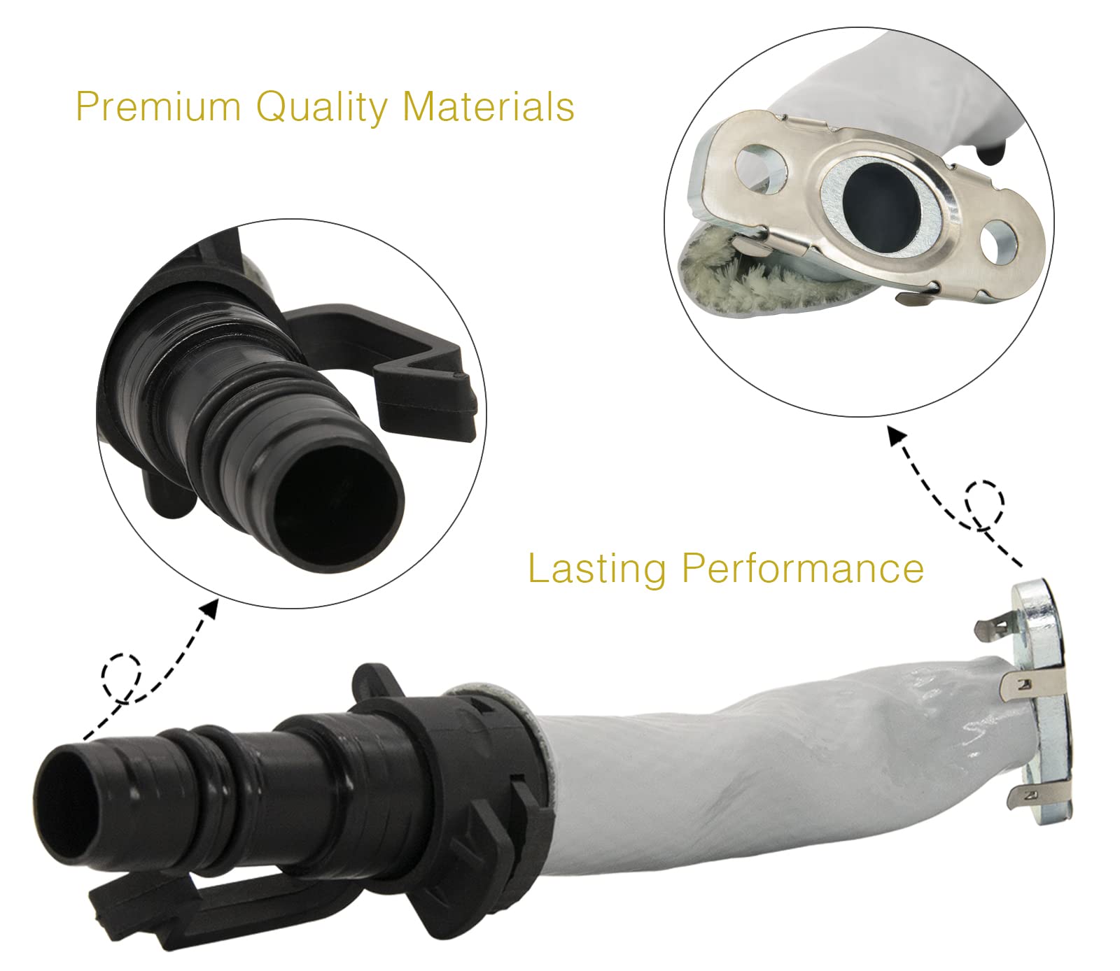 55587854 Turbo Oil Return Pipe Tube Compatible with Chevy Cruze Sonic Trax Buick Encore 1.4L Engine Turbocharger Oil Return Line Replaces 55587854 55569839