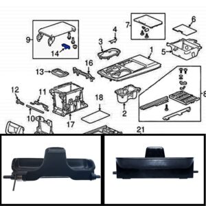 OMIMO Center Console Armrest Latch Fit for Acura RDX Accessories 2013 2014 2015 2016 2017 2018 Latch Lock Knob, Armrest Lid Latches with Same Spring as Original (1Pcs Black)