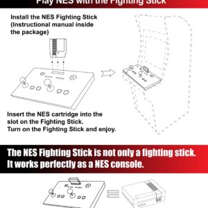 NES Fighting Stick for Arcade1Up Cabinet, Play Classic NES Games on the Cabinet, Plug your NES Cartridge and Play, Work as a NES console, Modded Joysticks Specially Designed for Arcade1Up