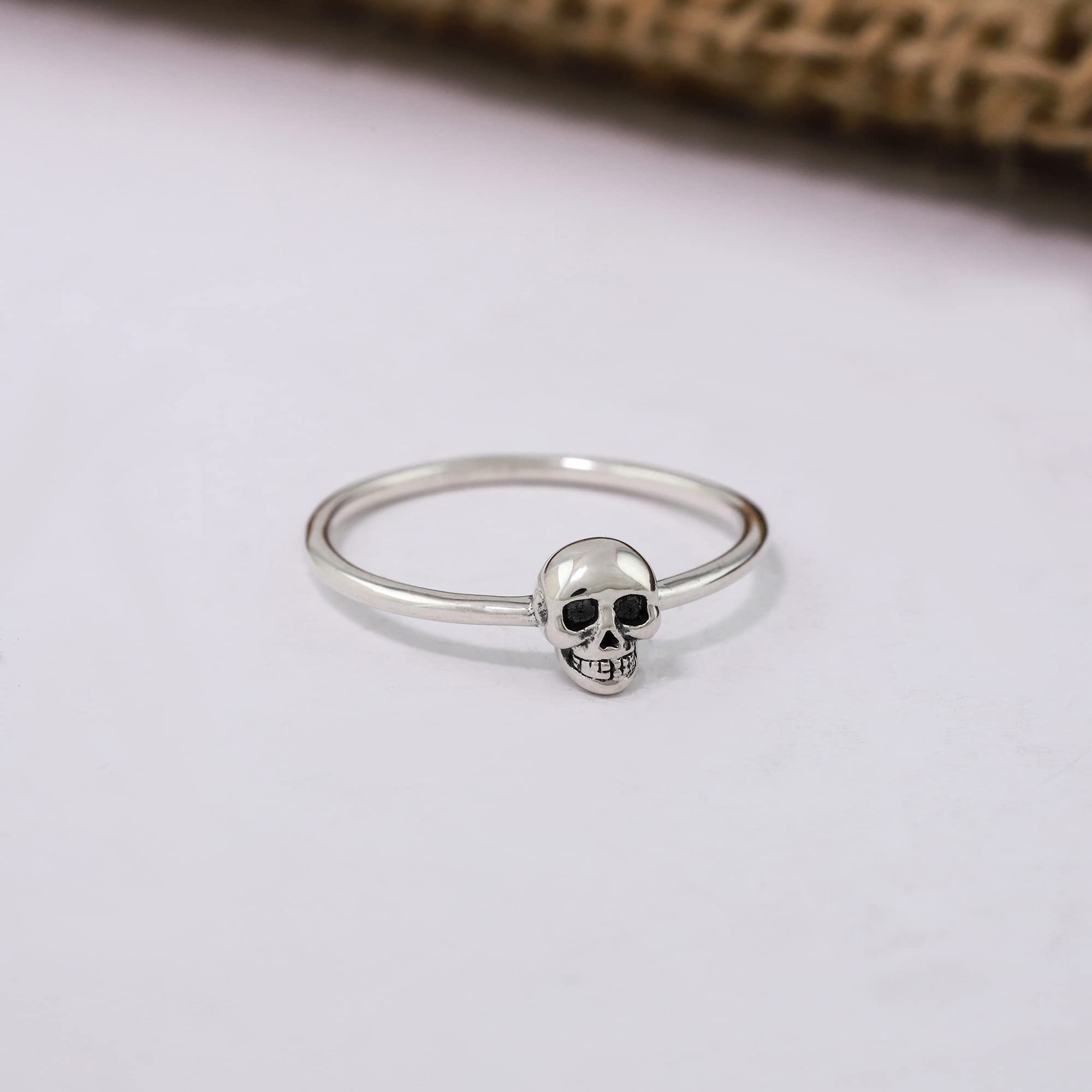 Boma Jewelry Sterling Silver Skull Ring, Size 8