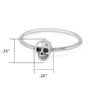 Boma Jewelry Sterling Silver Skull Ring, Size 8