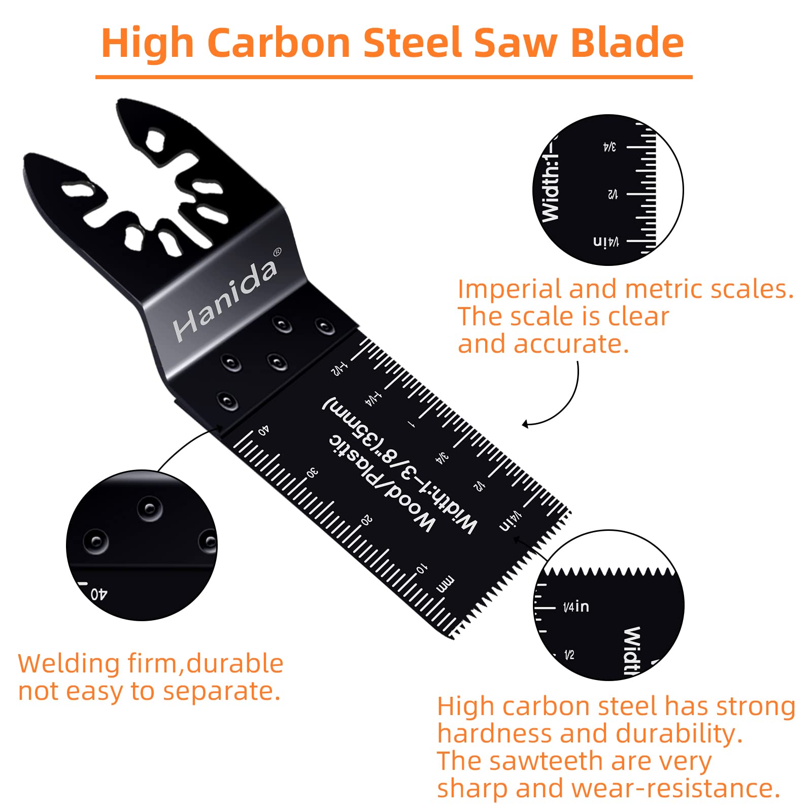 24PCS Universal Wood Metal Oscillating Multitool Quick Release Saw Blades Fit Fein Multimaster Porter Cable Black & Decker Rockwell Ridgid Ryobi Milwaukee Chicago Craftsman