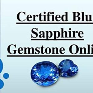 LMDPRAJAPATIS Natural Certified 7.25 Carat Original Unheated Untreatet Blue Sapphire (Neelam) 925 Sterling silver Ring Octagon Shape For Men & Women's